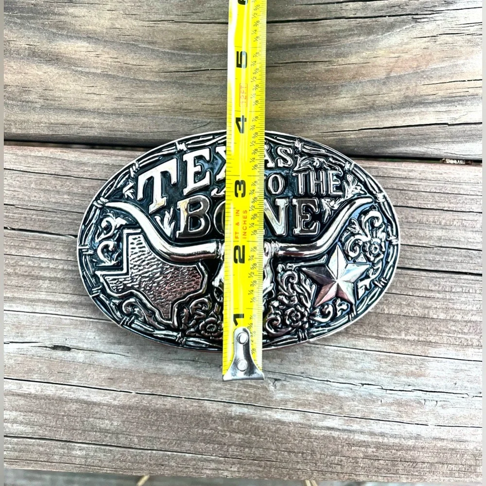 Texas To The Bone Belt Buckle For Cowboy or Western Wear for Men. - Picture 6 of 6